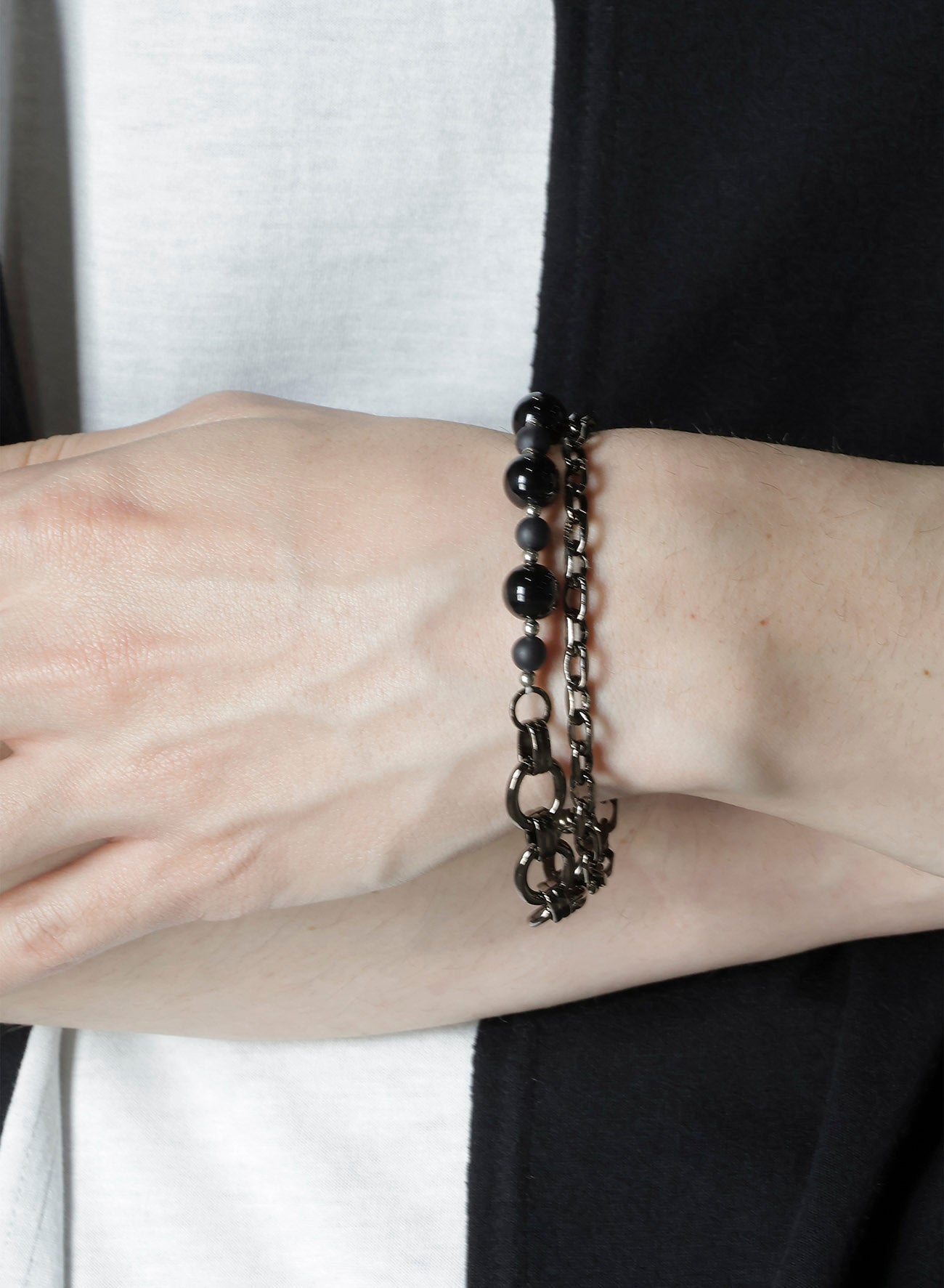 BRASS BEADS CHAIN BRACELET A