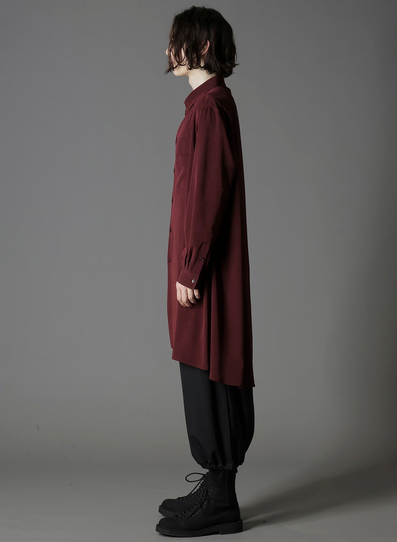 CREPE DE CHINE ASYMMETRY SHIRT