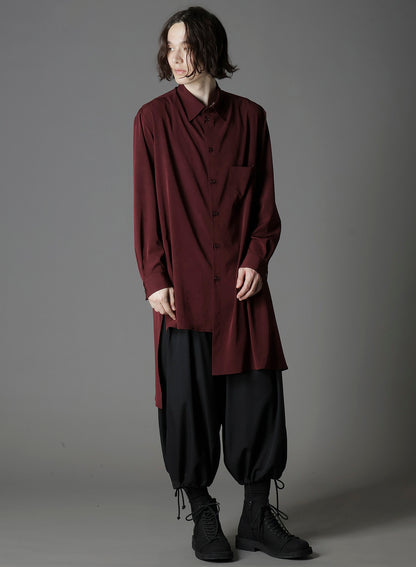 CREPE DE CHINE ASYMMETRY SHIRT