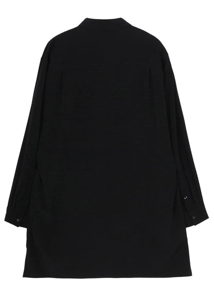 CREPE DE CHINE LEFT FRONT DRAPE SHIRT