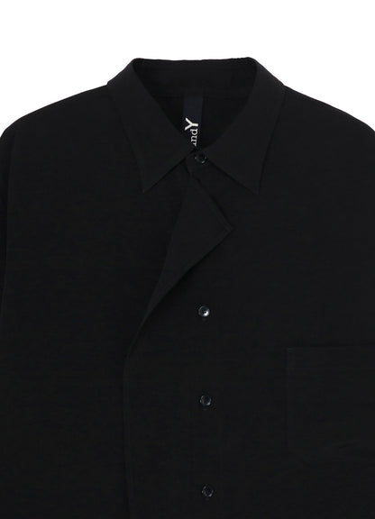 CREPE DE CHINE LEFT FRONT DRAPE SHIRT