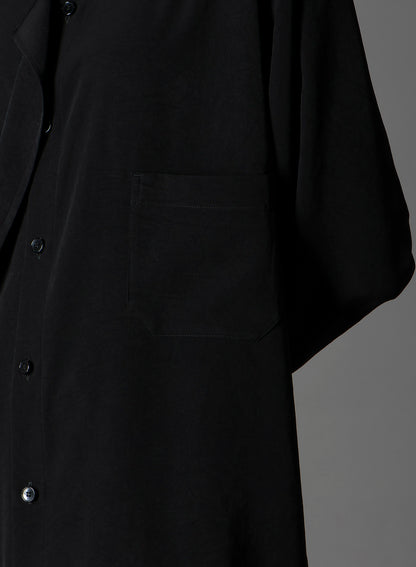 CREPE DE CHINE LEFT FRONT DRAPE SHIRT