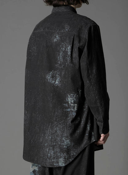 NARROW RIBS CORDUROY OPEN ZIP STANDARD BIG SHIRT