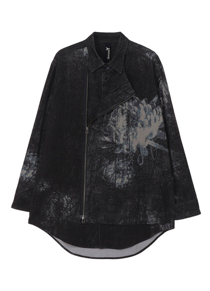 NARROW RIBS CORDUROY OPEN ZIP STANDARD BIG SHIRT