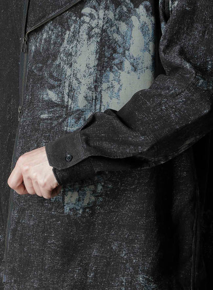NARROW RIBS CORDUROY OPEN ZIP STANDARD BIG SHIRT