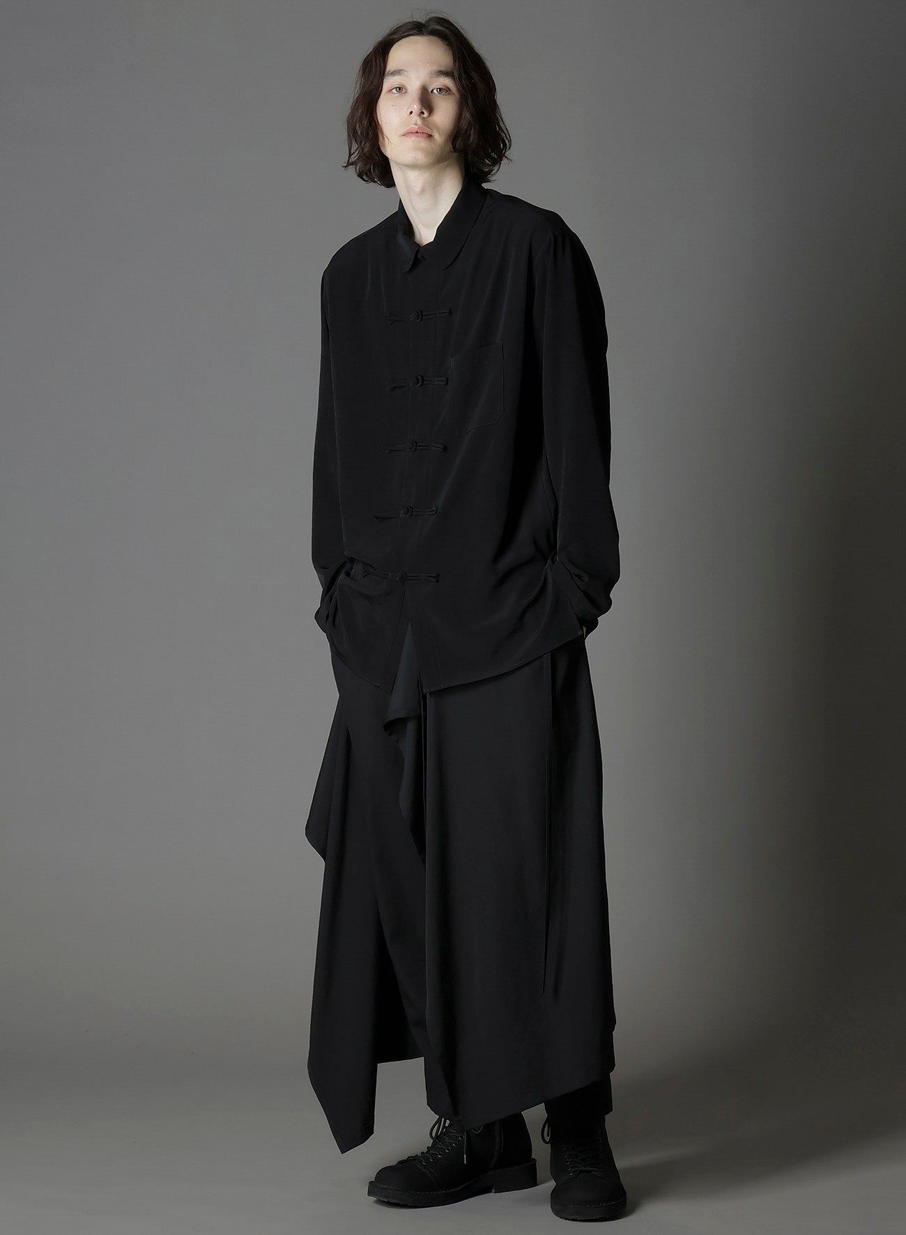 CREPE DE CHINE SHAKA BUTTON SHIRT