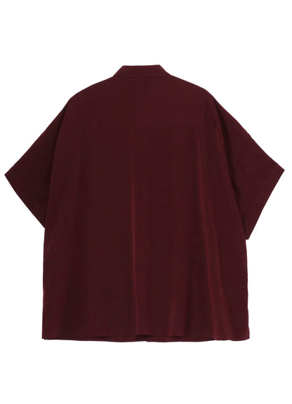 CREPE DE CHINE FRONT DOLMAN BIG SHORT SLEEVED SHIRT