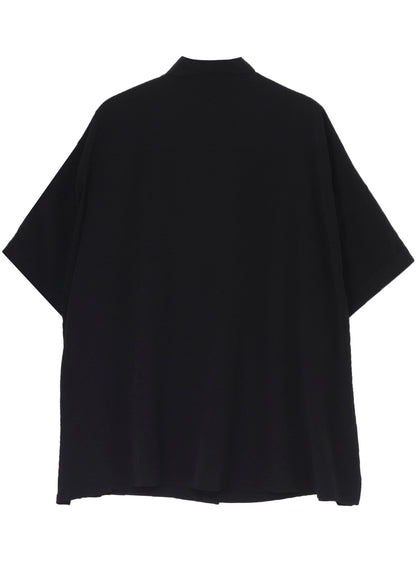 CREPE DE CHINE FRONT DOLMAN BIG SHORT SLEEVED SHIRT