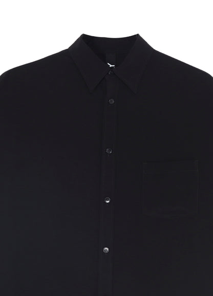 CREPE DE CHINE FRONT DOLMAN BIG SHORT SLEEVED SHIRT