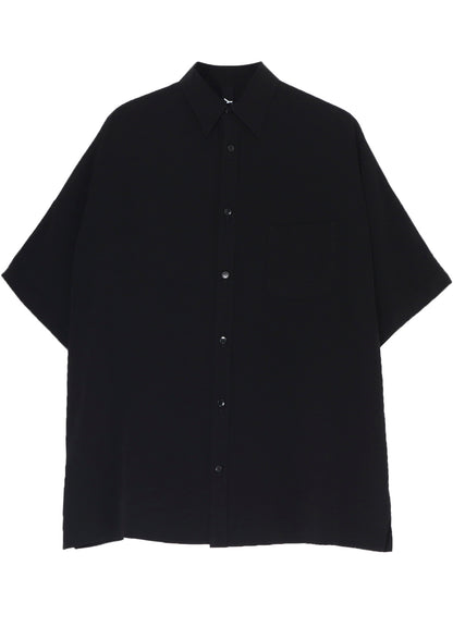 CREPE DE CHINE FRONT DOLMAN BIG SHORT SLEEVED SHIRT