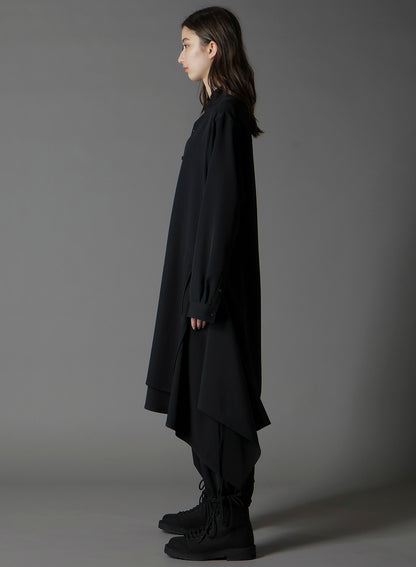 WOOL GABARDINE 3WAY LONG SHIRT