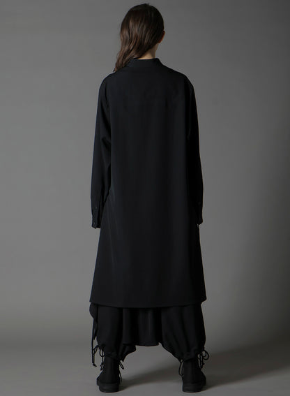 WOOL GABARDINE 3WAY LONG SHIRT