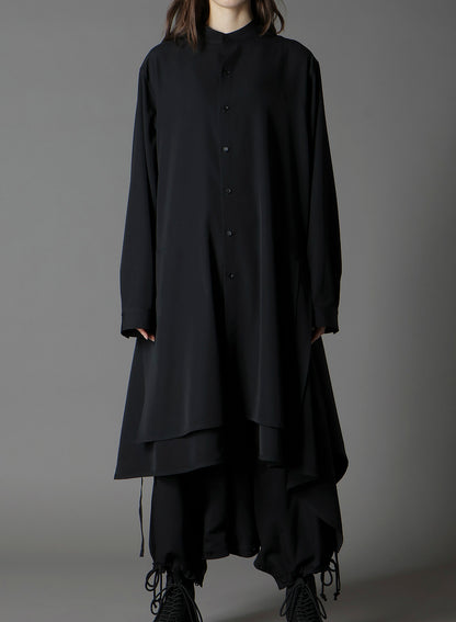 WOOL GABARDINE 3WAY LONG SHIRT