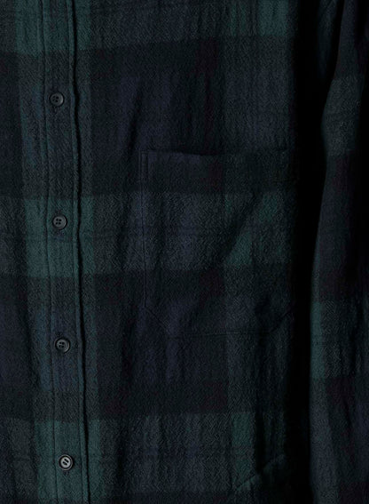 BIG REFINE PLAID LONG SHIRT W/WAIST POCKET