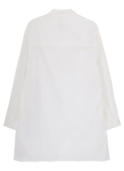 SWITCHING MATERIAL PATCHWORK WHITE SHIRT