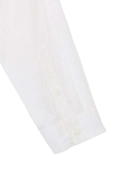 SWITCHING MATERIAL PATCHWORK WHITE SHIRT