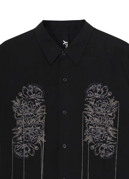 FLOWER STITCH  BACK SIDE TUCK SHIRT
