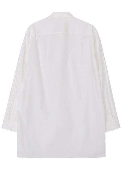 COTTON BROAD DOUBLE COLLAR SLANTED POCKET SHIRT
