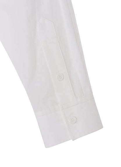 COTTON BROAD DOUBLE COLLAR SLANTED POCKET SHIRT