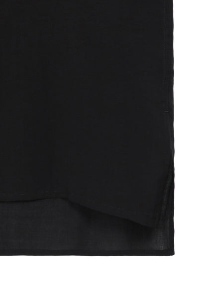 CELLULOSE LAWN PARALLEL PANEL FLAP SHORT SLEEVED SHIRT
