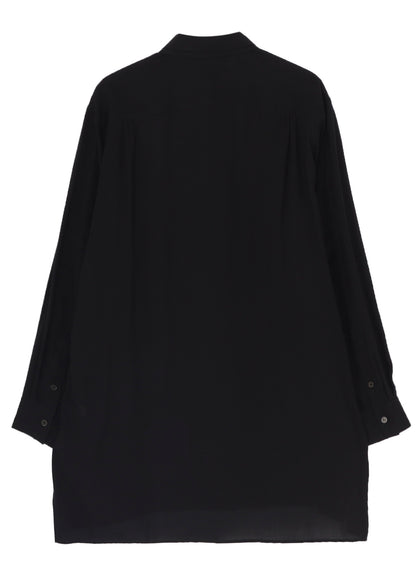 FLORAL PRINT DOUBLE COLLAR SLANTED POCKET SHIRT