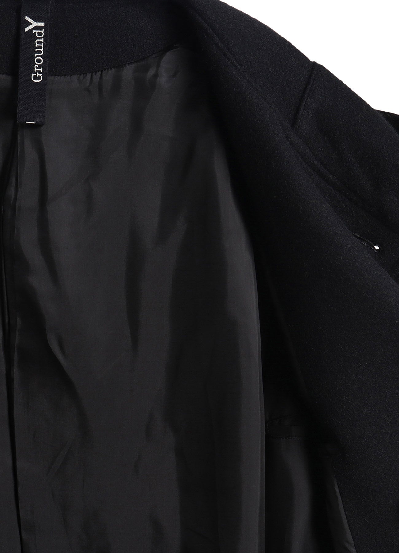 DOUBLE WEAVE MELTON UNRRIMMED HOODED COAT