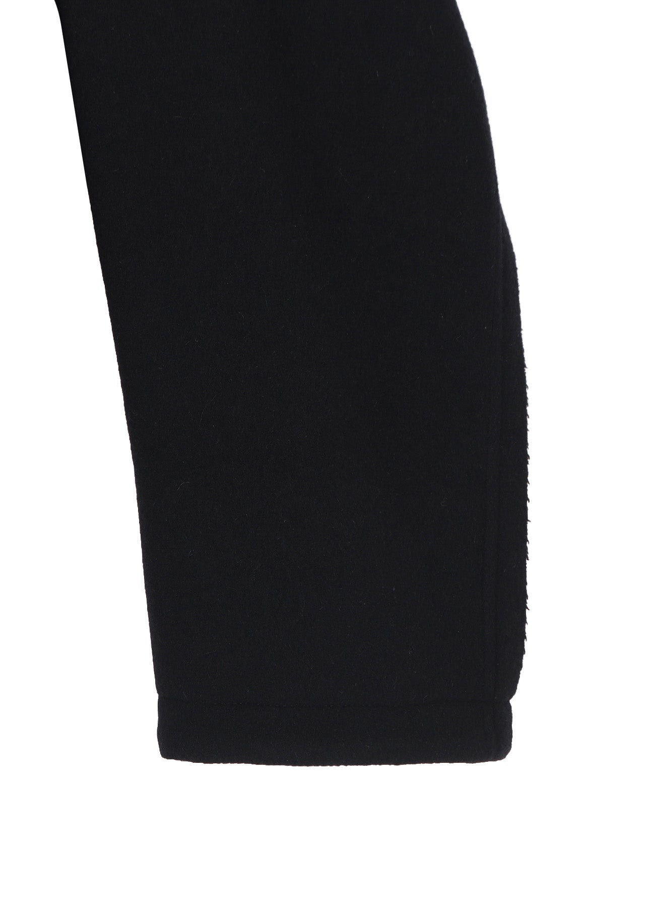 DOUBLE WEAVE MELTON UNRRIMMED HOODED COAT