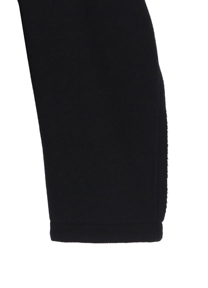 DOUBLE WEAVE MELTON UNRRIMMED HOODED COAT