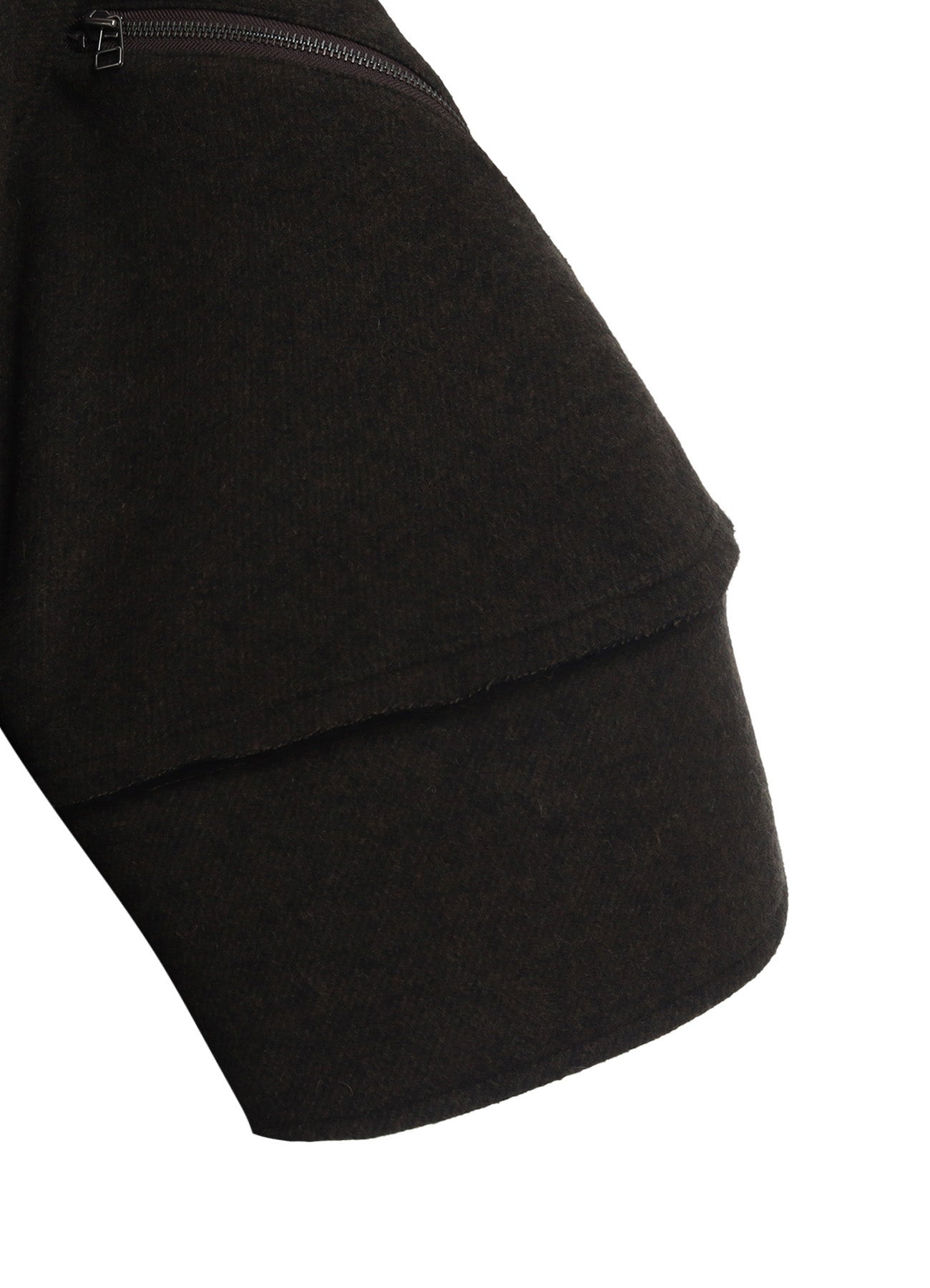 DOUBLE WEAVE MELTON SHORT LENGTH BIG SLEEVE DOUBLE COAT