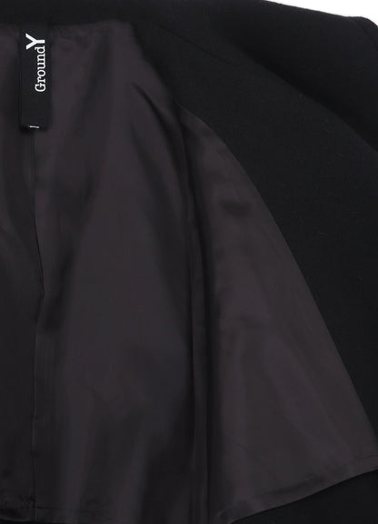 DOUBLE WEAVE MELTON SHORT LENGTH BIG SLEEVE DOUBLE COAT