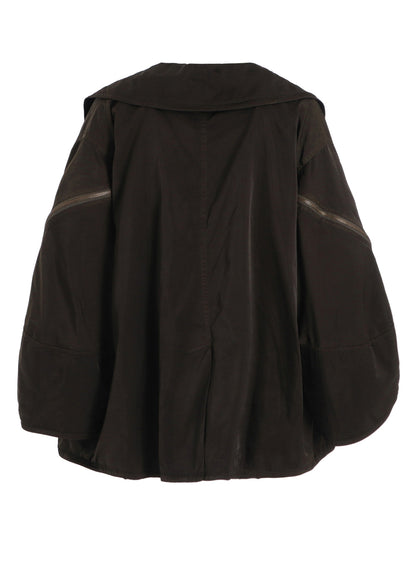 PRODUCT DYED NYLON TEILL+POLYESTER TAFTA SHORT LENGTH BIG SLEEVE DOUBLE COAT