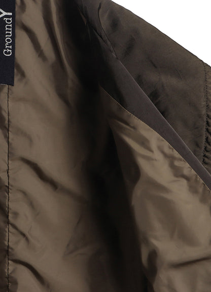 PRODUCT DYED NYLON TEILL+POLYESTER TAFTA SHORT LENGTH BIG SLEEVE DOUBLE COAT