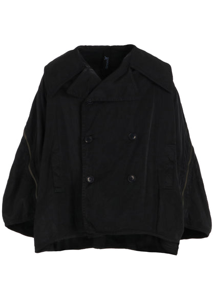 PRODUCT DYED NYLON TEILL+POLYESTER TAFTA SHORT LENGTH BIG SLEEVE DOUBLE COAT
