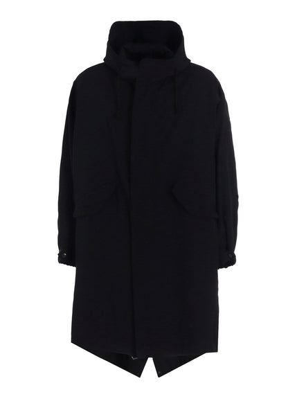 W/GABARDINE HOODED MODS COAT