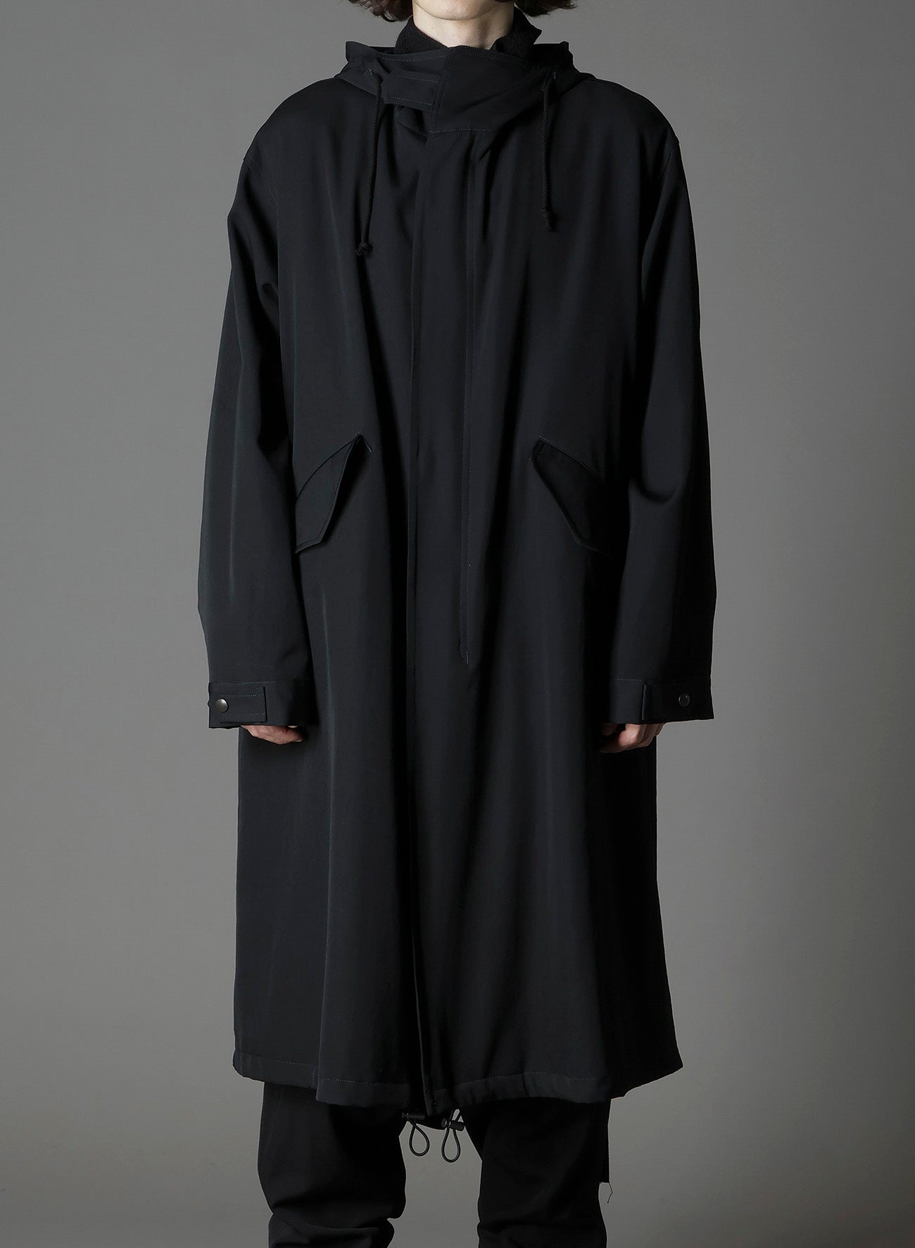 W/GABARDINE HOODED MODS COAT