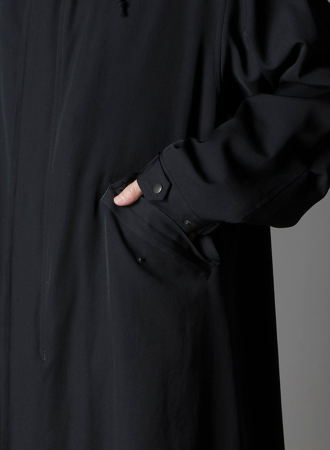 W/GABARDINE HOODED MODS COAT