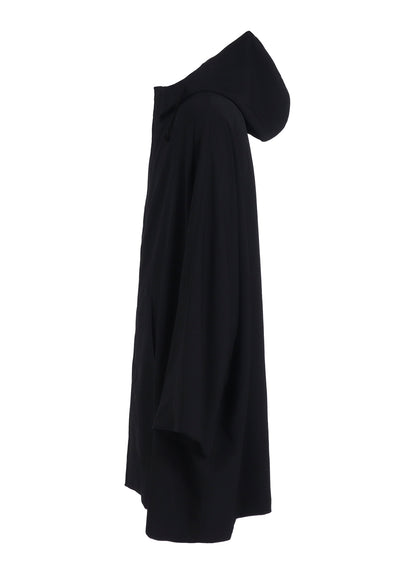 W/GABARDINE FRONT OPEN PONCHO COAT