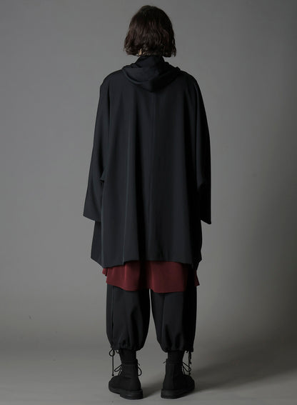 W/GABARDINE FRONT OPEN PONCHO COAT