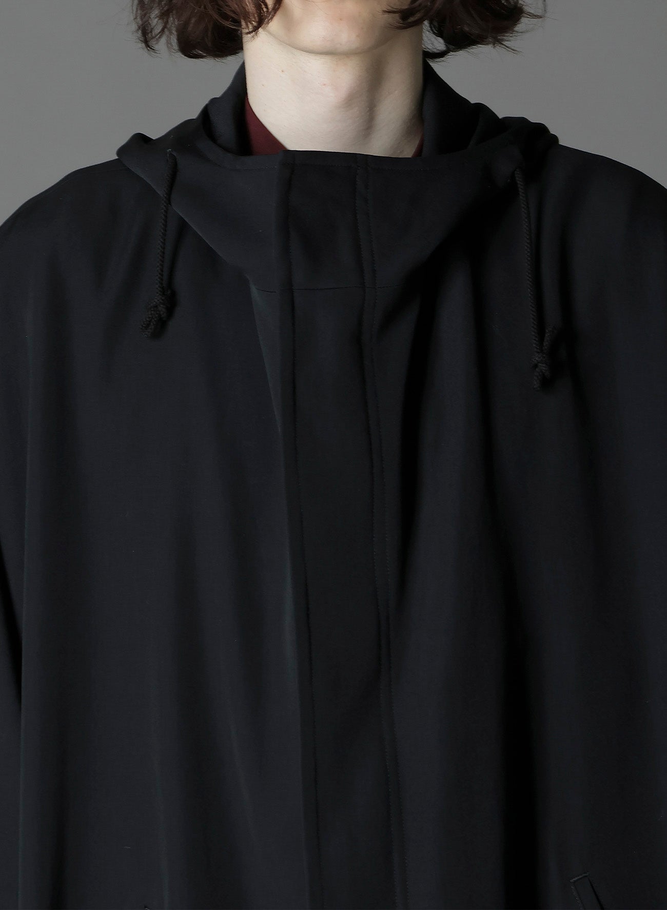W/GABARDINE FRONT OPEN PONCHO COAT