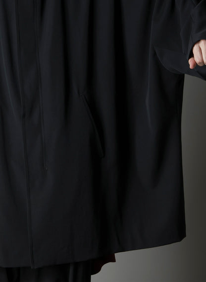 W/GABARDINE FRONT OPEN PONCHO COAT