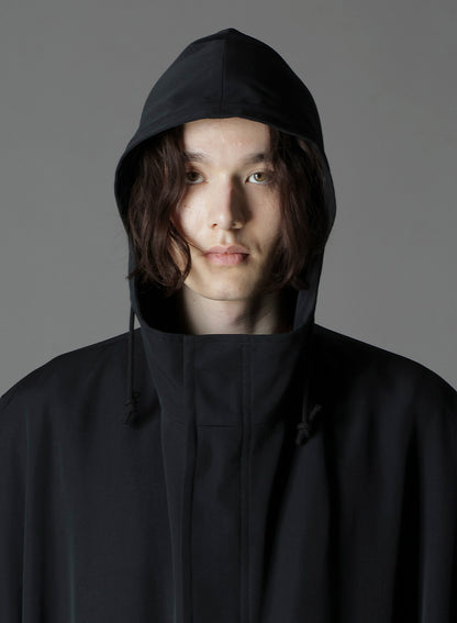 W/GABARDINE FRONT OPEN PONCHO COAT