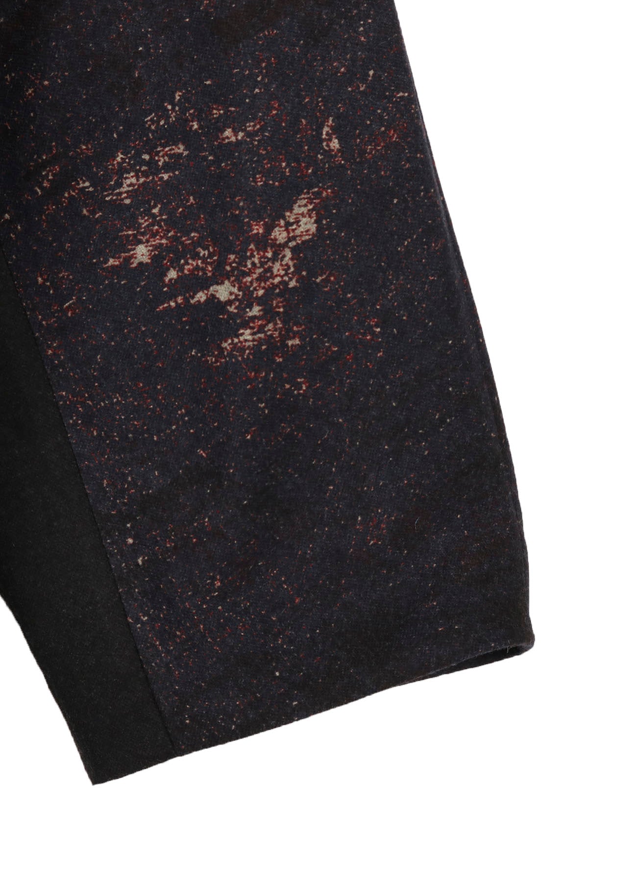 FLANNEL FLORAL PATTERN FRONT OPEN PONCHO COAT