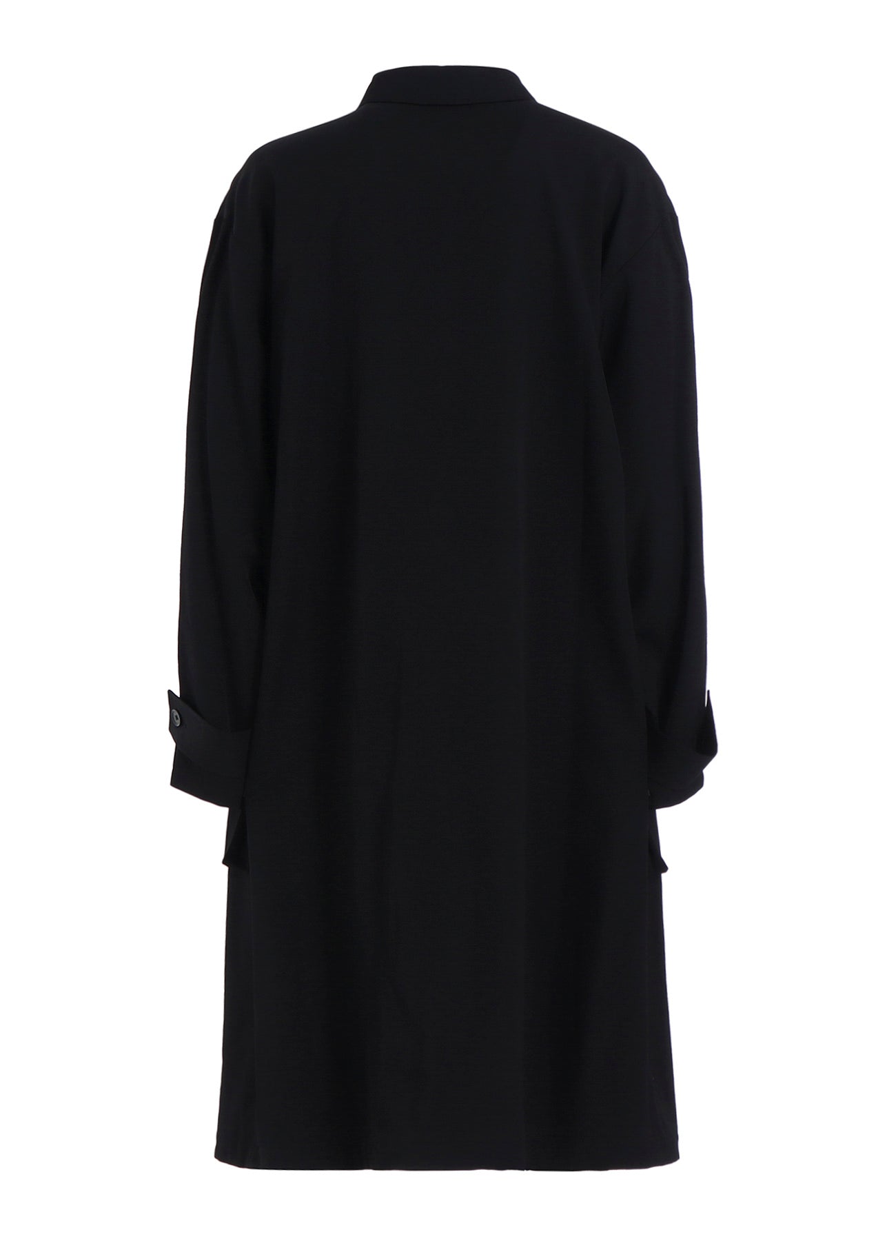 W/GABARDINE OUT POCKET LONG COAT