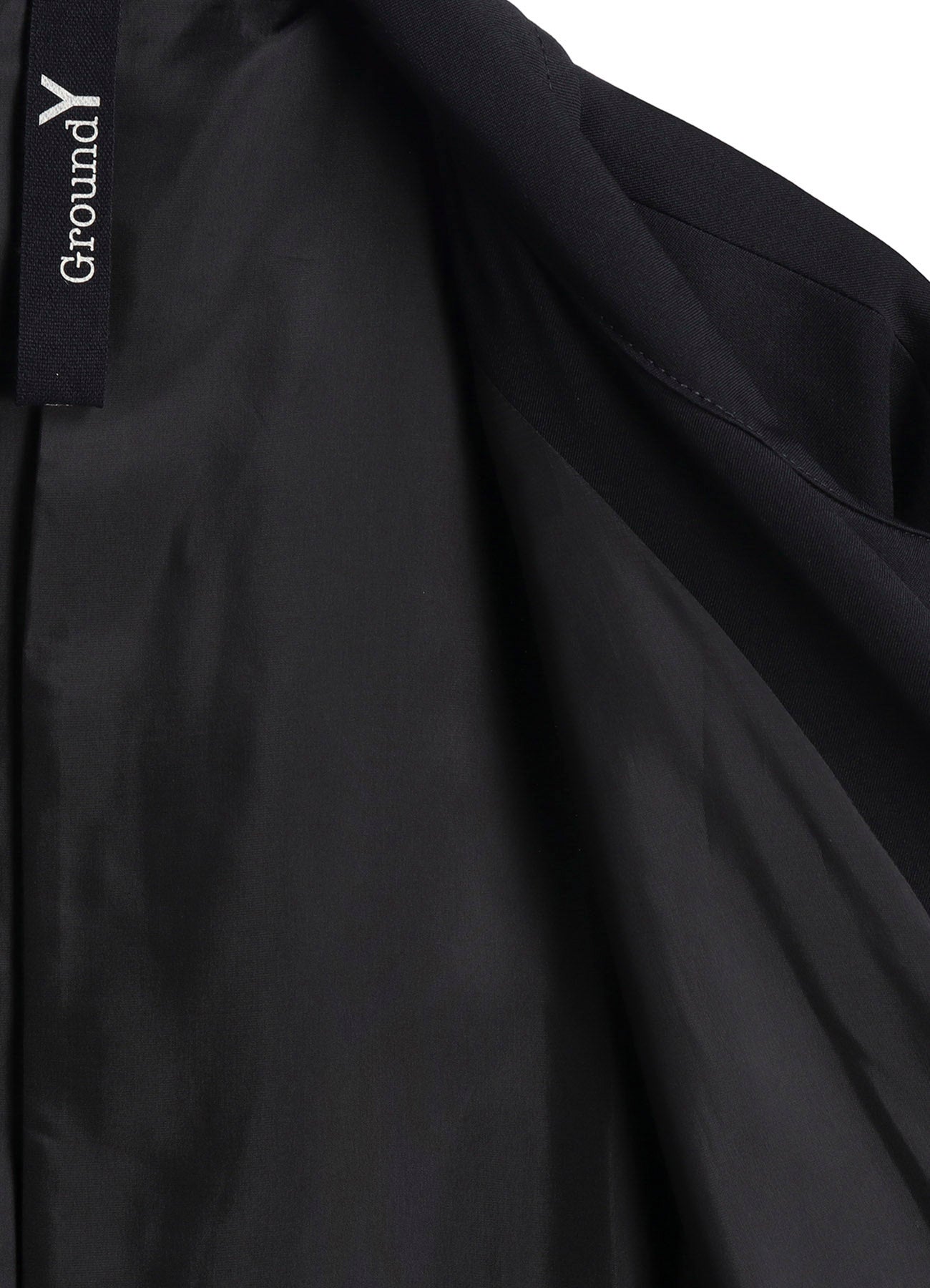 W/GABARDINE OUT POCKET LONG COAT