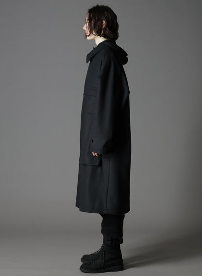 MELTON OUT POCKET LONG COAT