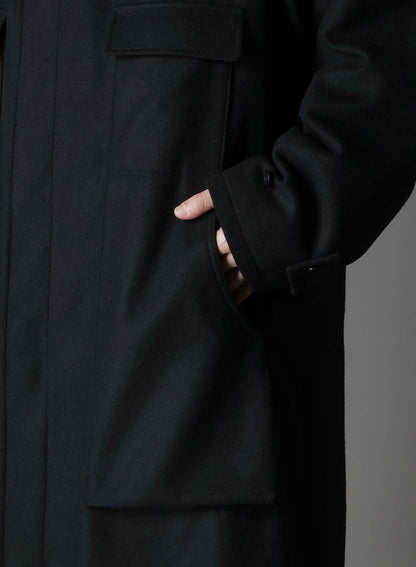MELTON OUT POCKET LONG COAT