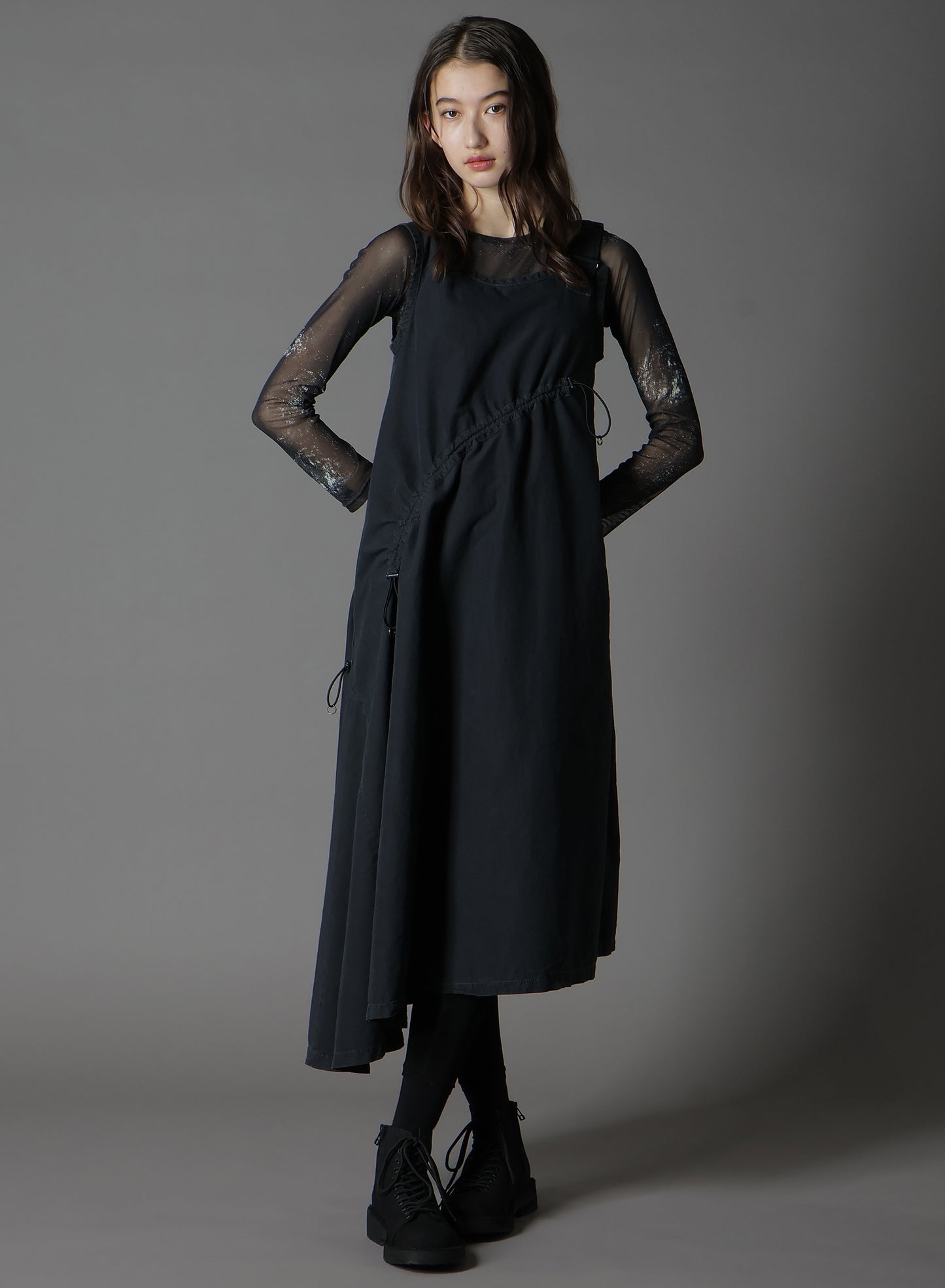 C/NY SULFUR DYEING STONE WASH BIO SLEEVELESS DRESS