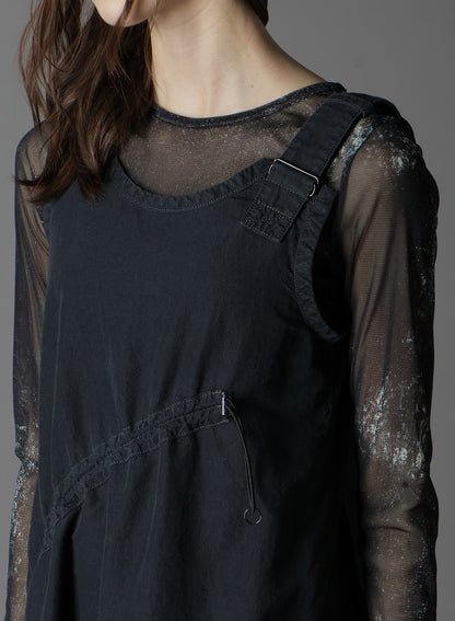 C/NY SULFUR DYEING STONE WASH BIO SLEEVELESS DRESS