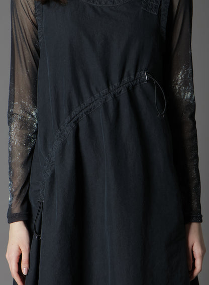 C/NY SULFUR DYEING STONE WASH BIO SLEEVELESS DRESS