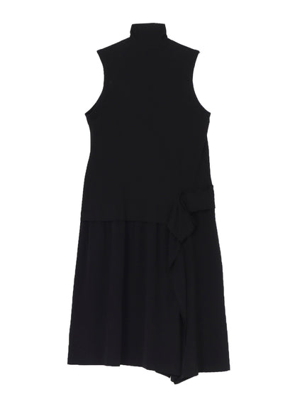 ULTIMA JERSEY + CREPE DE CHINE DOCKING CLOTH LONG DRESS